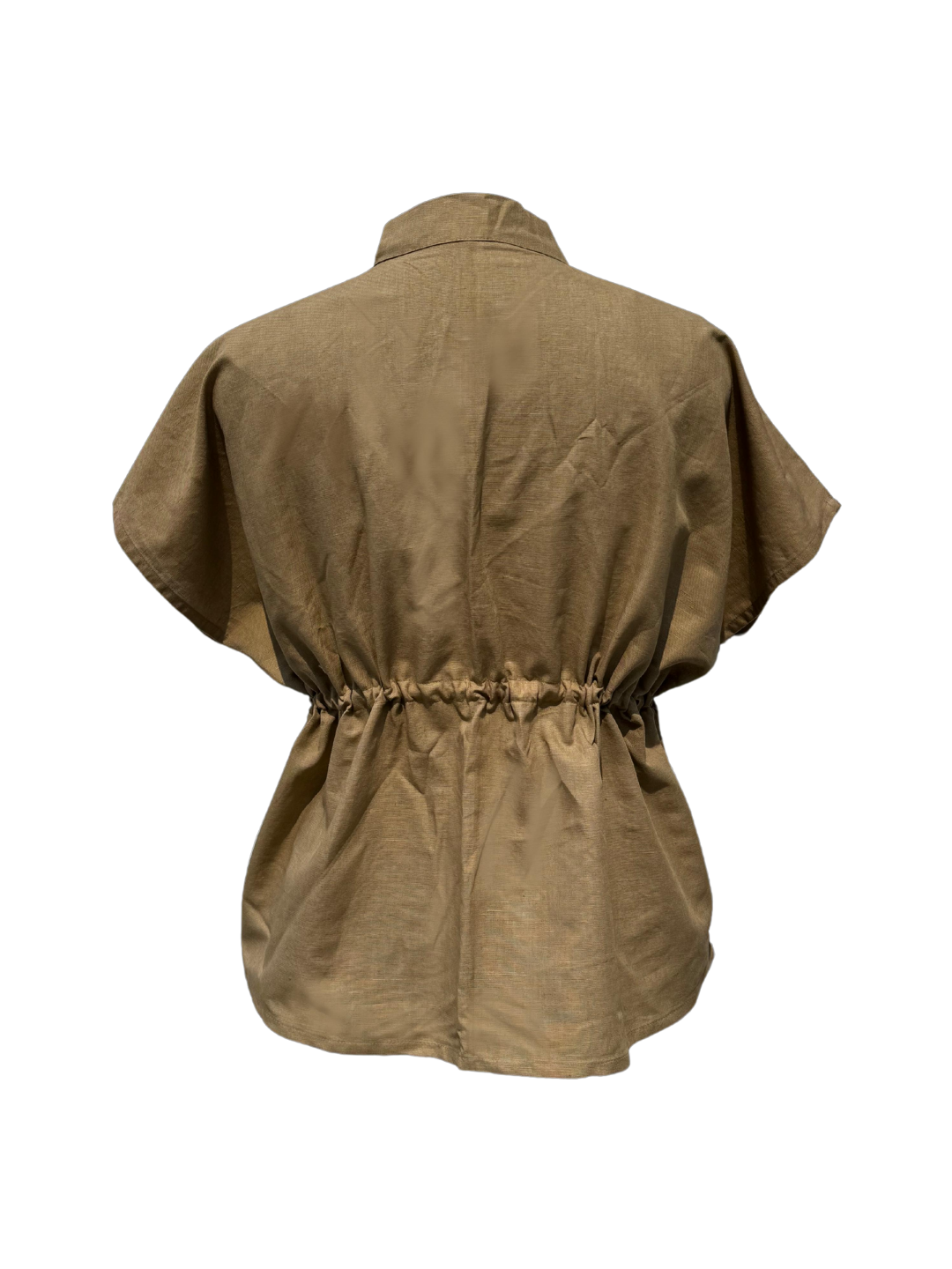 Tes Top in Tan Linen