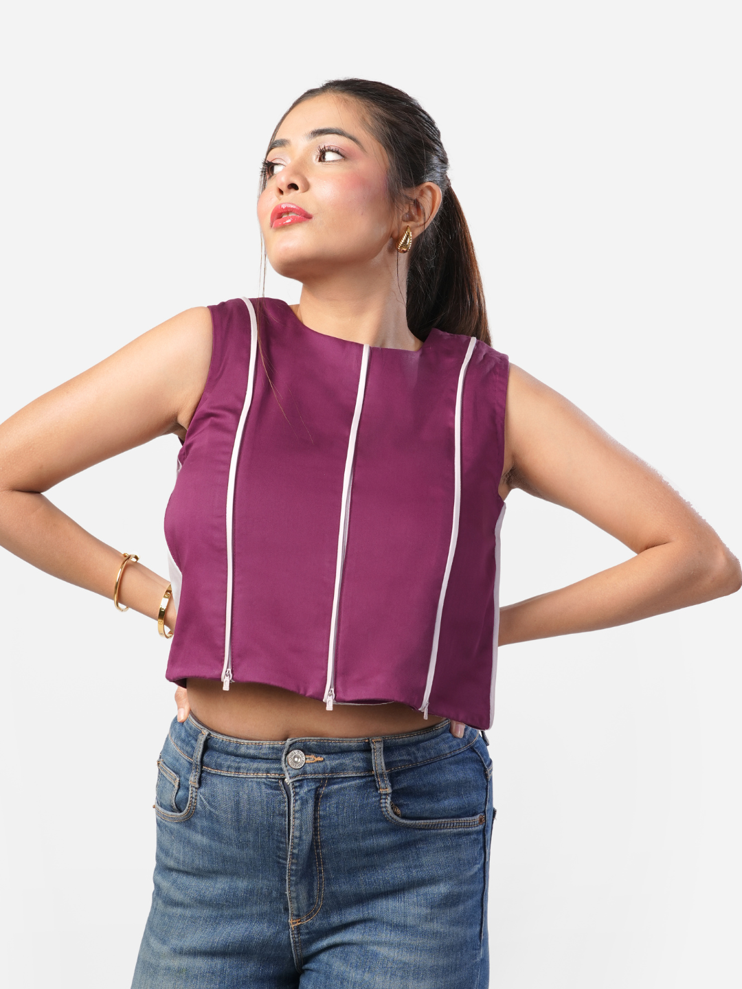 Laura Top in Plum