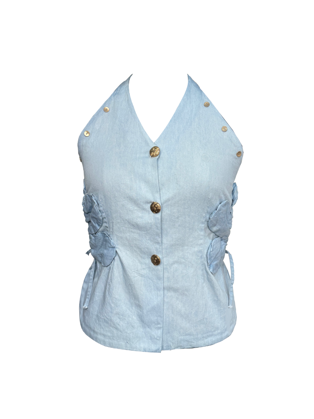 Julia Top in Blue Denim