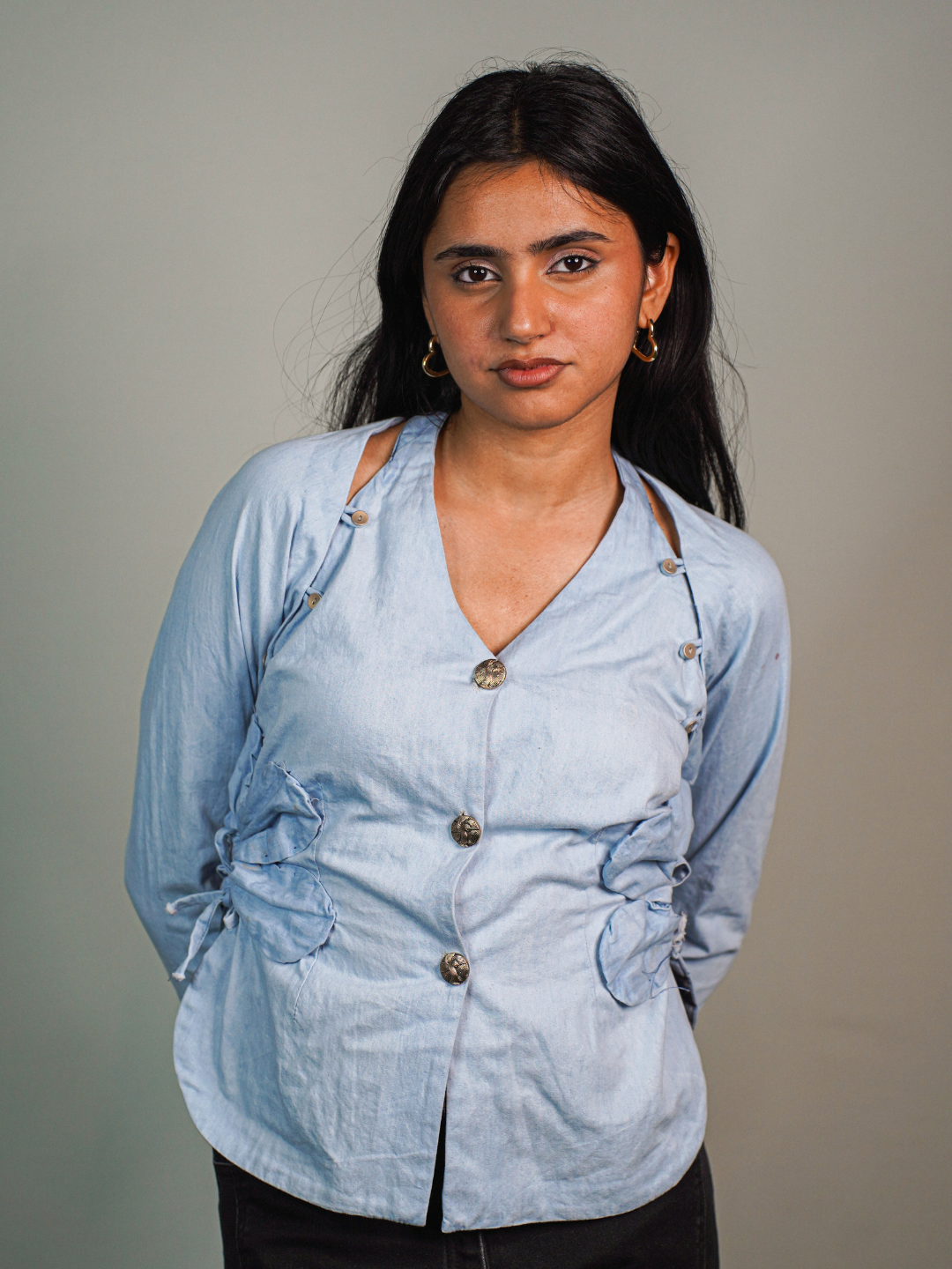 Julia Top in Blue Denim