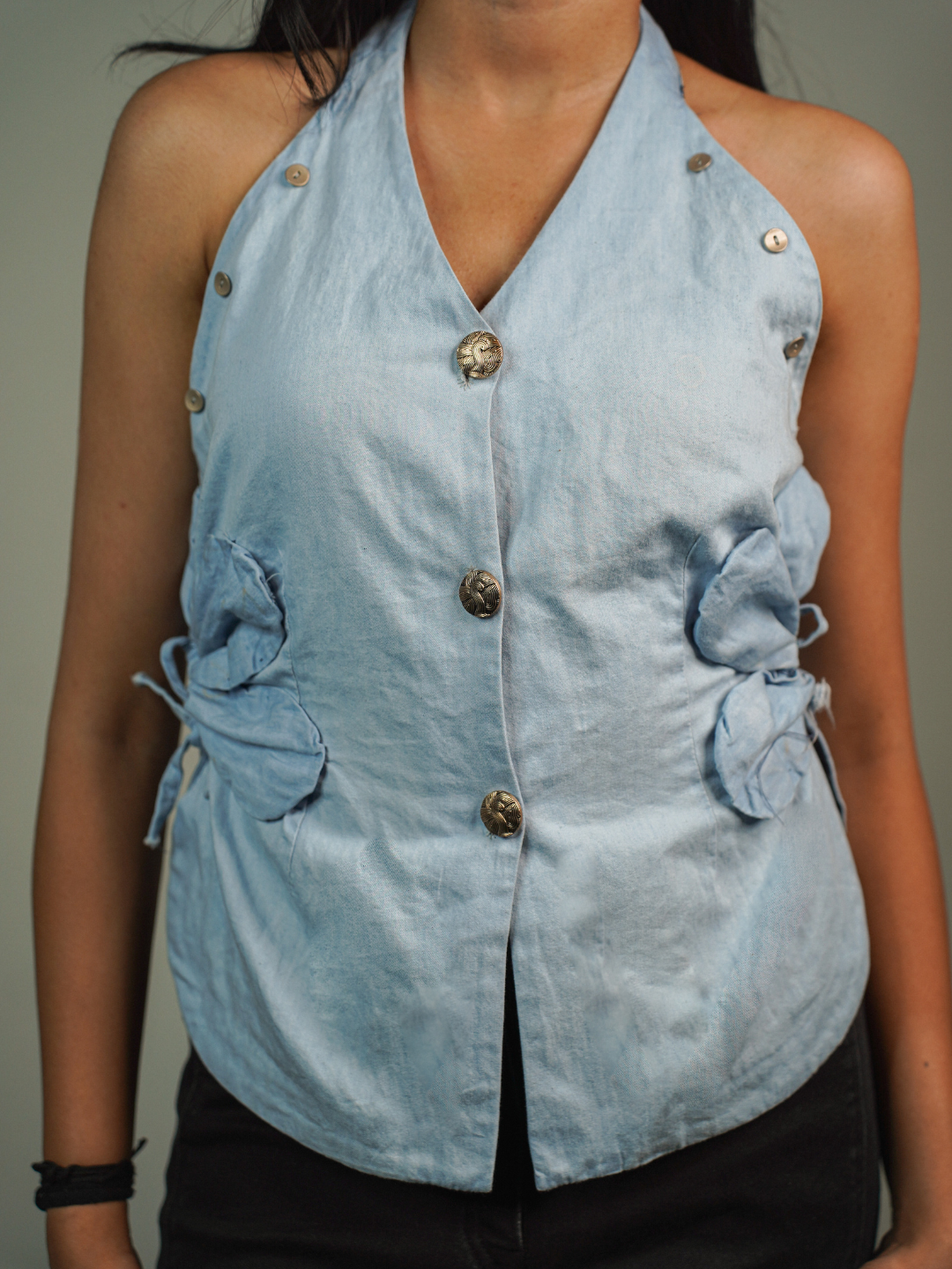 Julia Top in Blue Denim