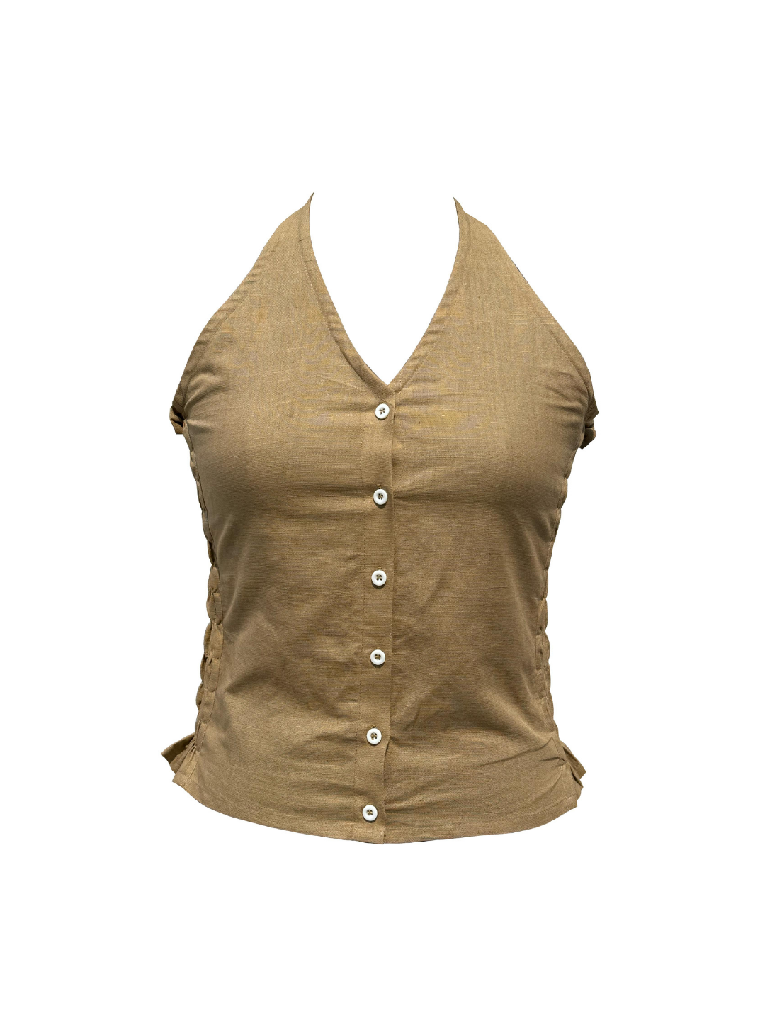 Sylvie Top in Tan Linen