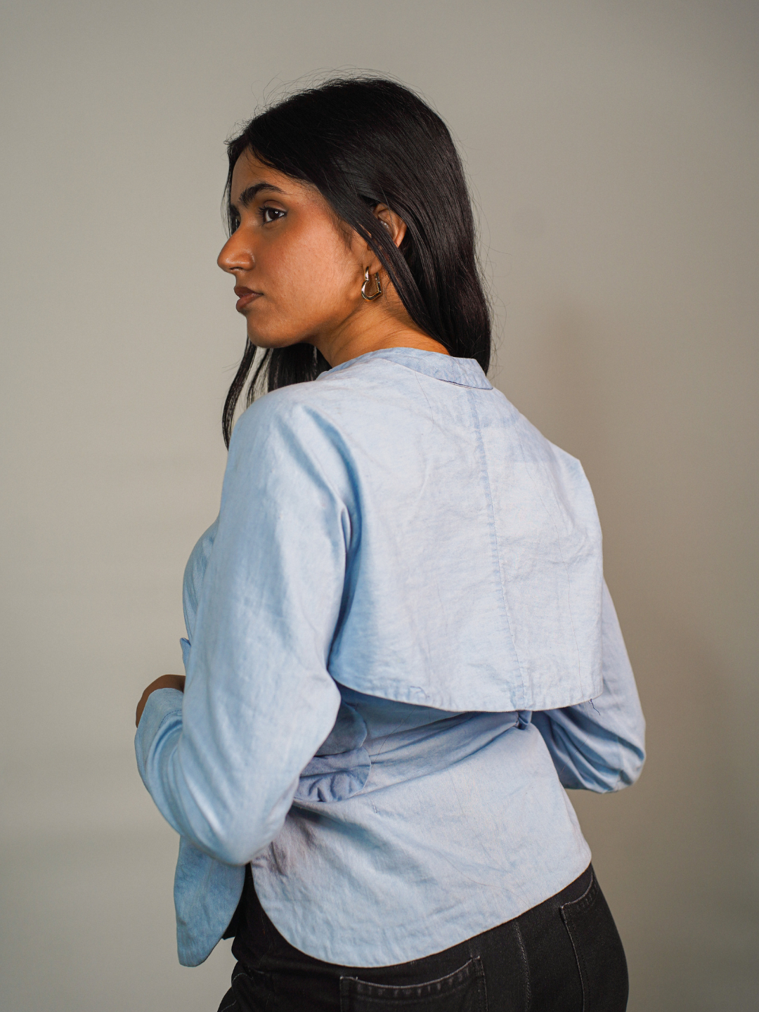Julia Top in Blue Denim