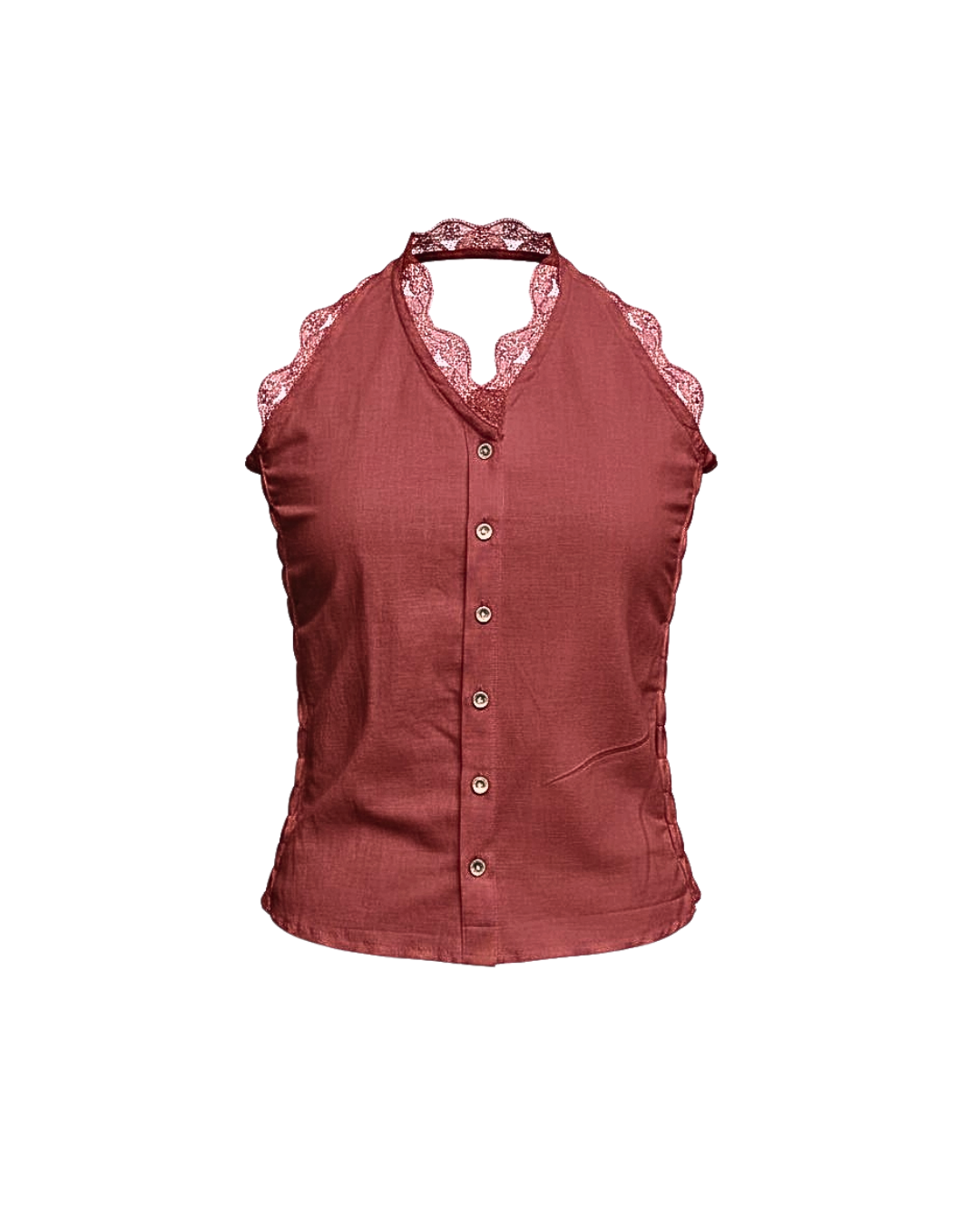 Sylvie Top in Rust Linen