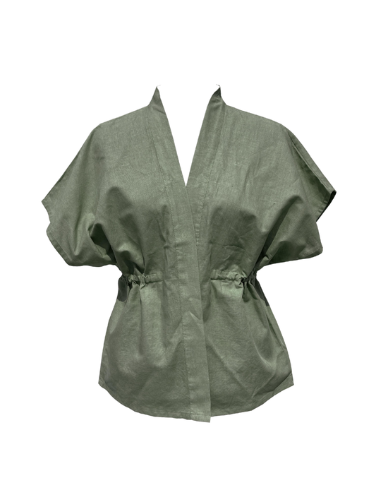 Tes Top in Sage Linen