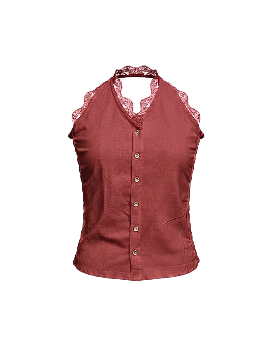 Sylvie Top in Rust Linen