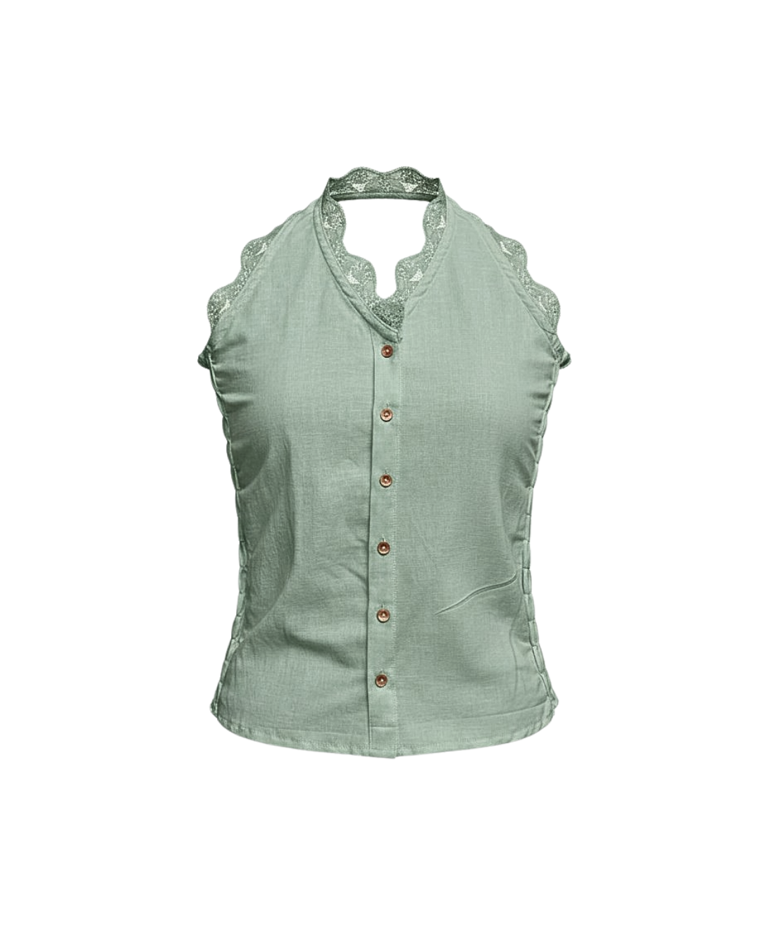 Sylvie Top in Sage Linen