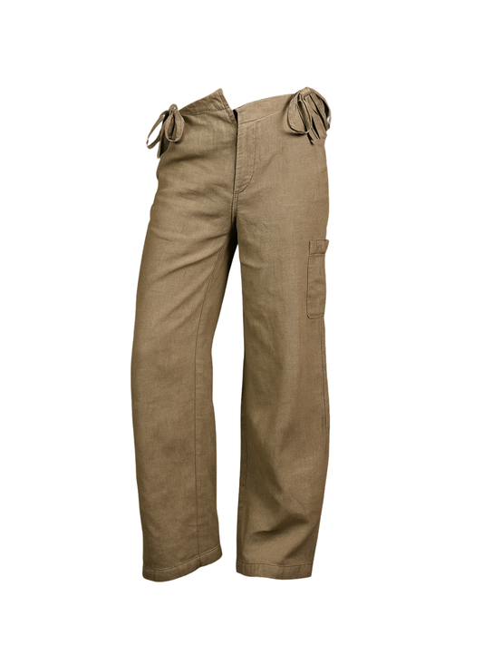 Chloe Pants in Tan Linen