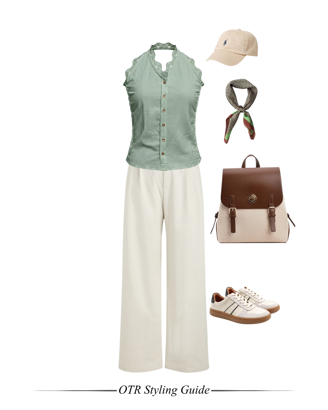 Sylvie Top in Sage Linen