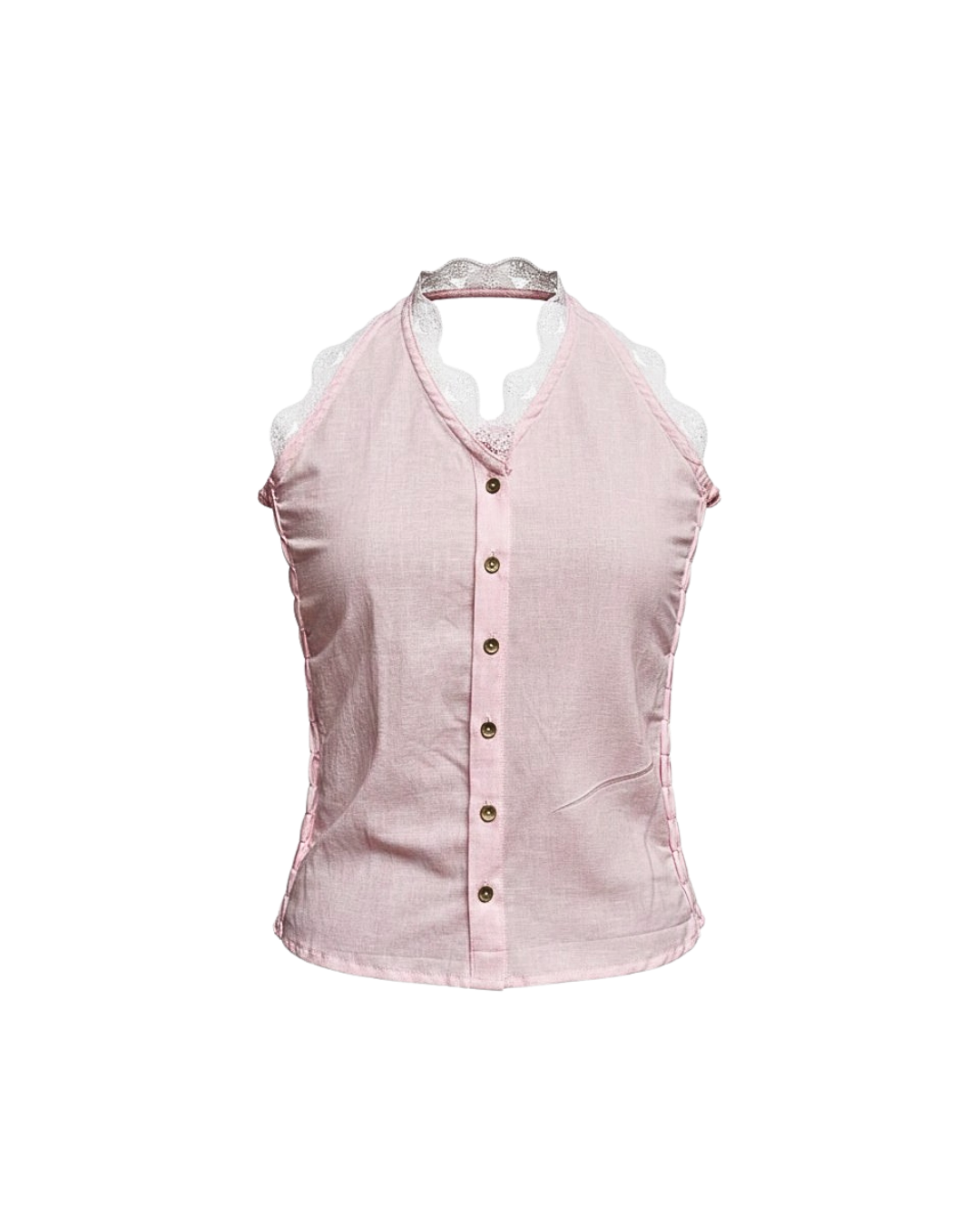 Sylvie Top in Pink Linen