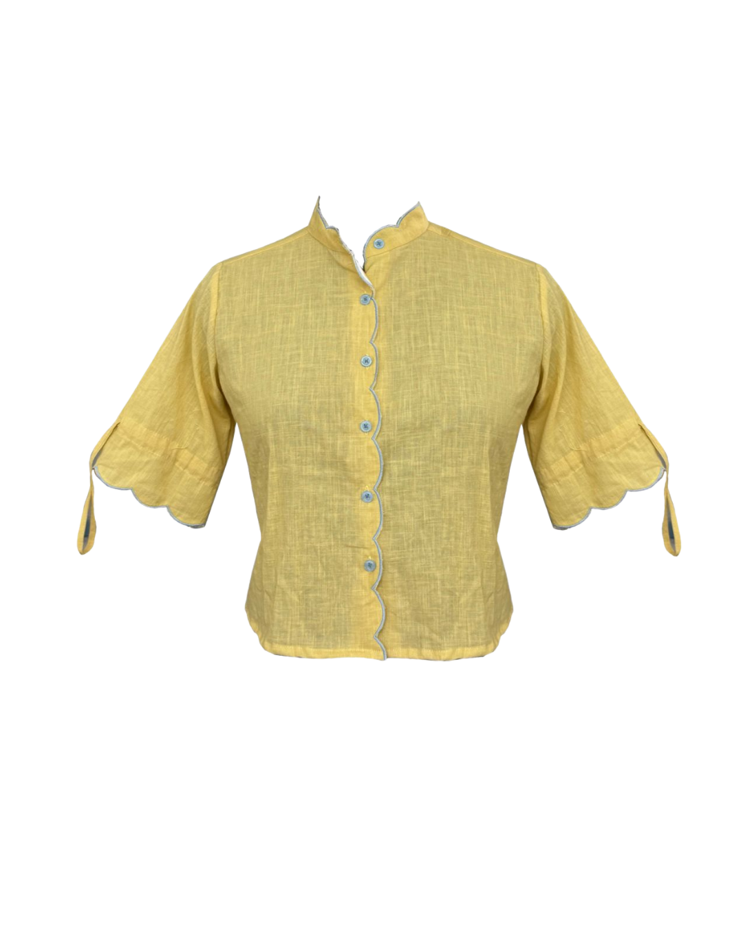Liz Shirt in Yellow Cotton