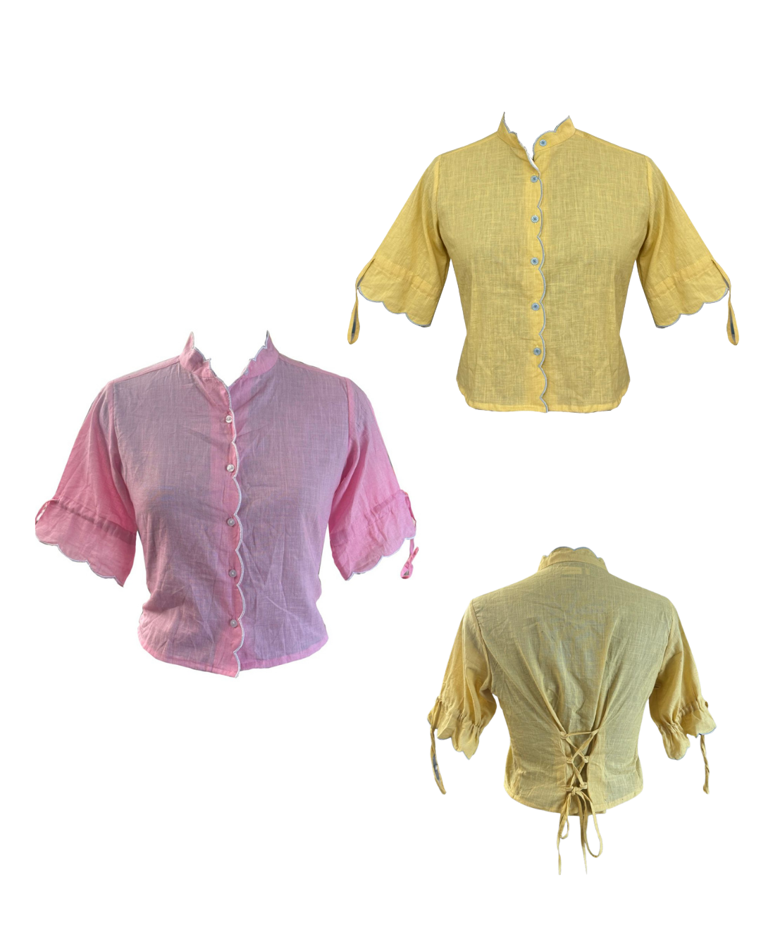 Liz Shirt in Yellow Cotton