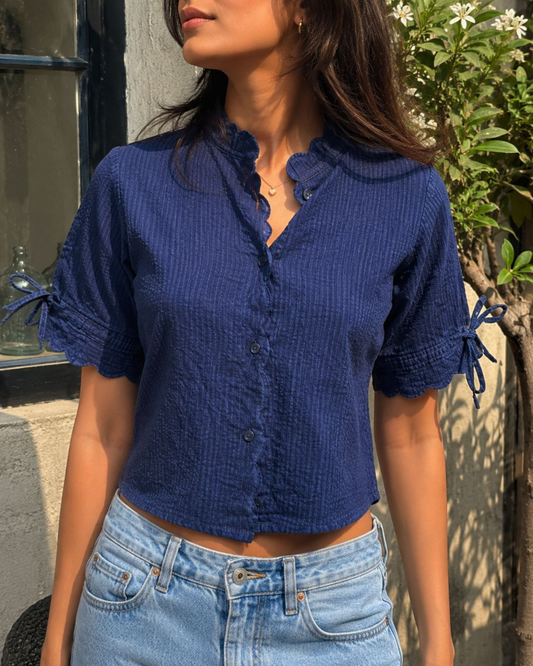 Liz Shirt in Seersucker