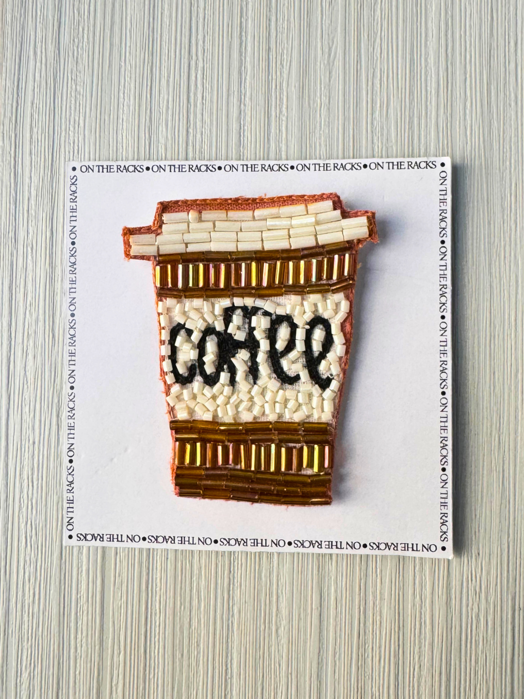 Coffee Brooch