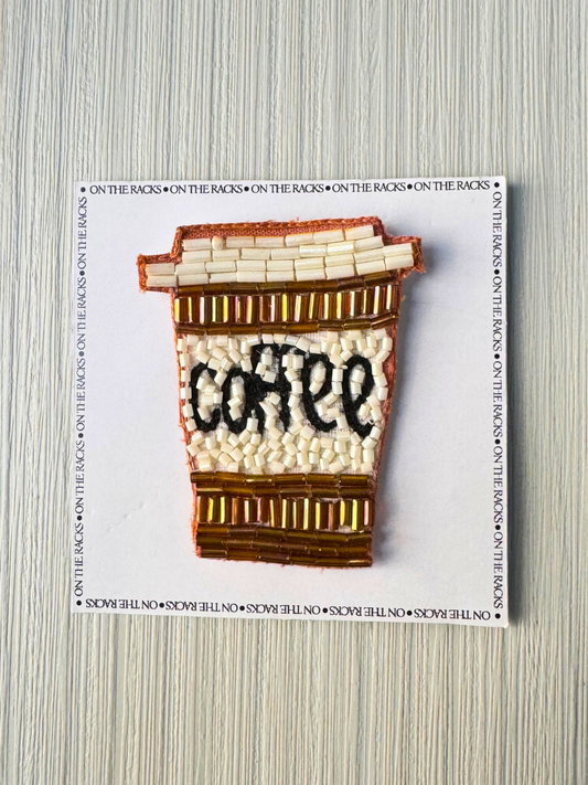 Coffee Brooch