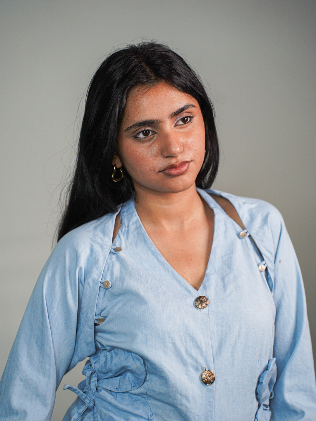 Julia Top in Blue Denim