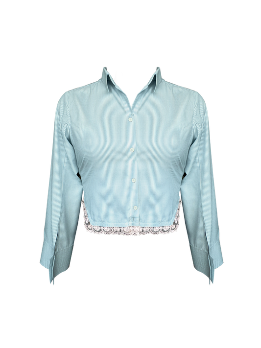 Hailey Top in Blue Stripes